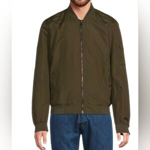 Michael Kors Men's Size Small Talson Bomber Jacket Olive Green